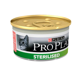 ПРО ПЛАН Консервы Purina Pro Plan для стерилизованных кошек и кастрированных котов, лосось и тунец, банка, 85 г
